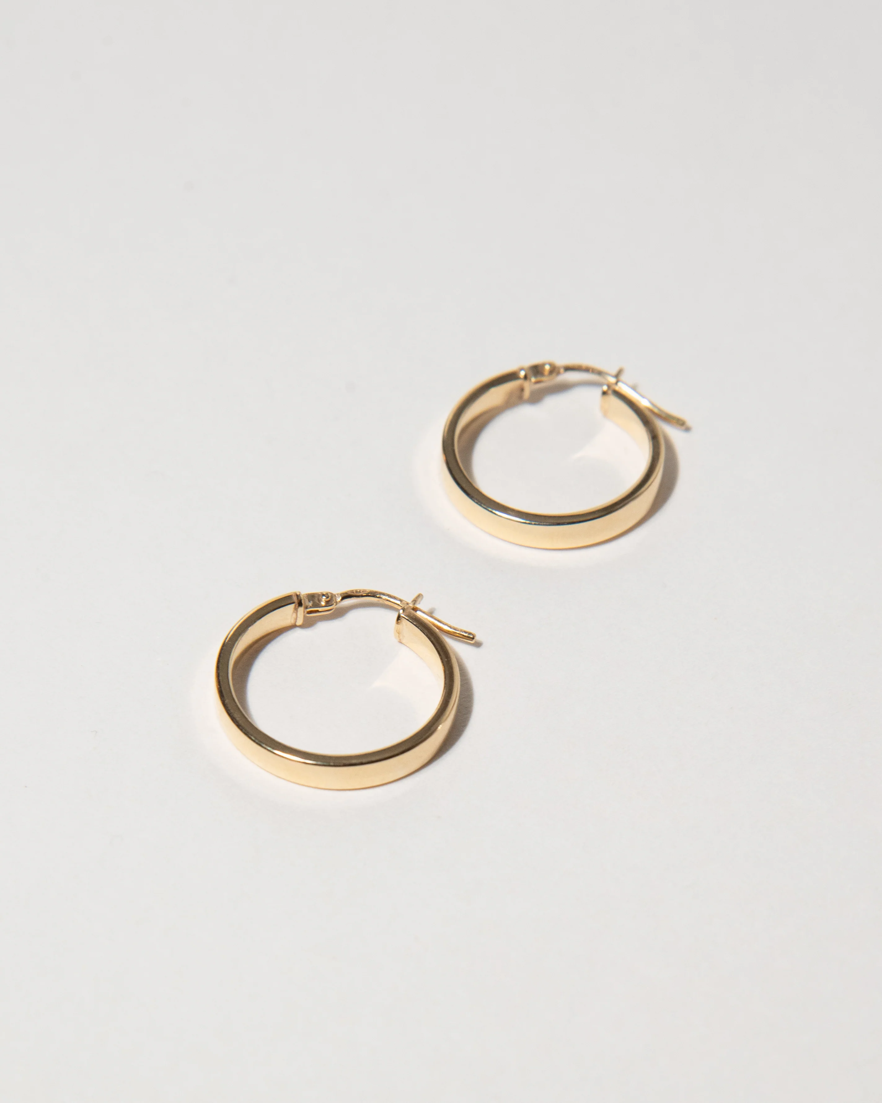Flat Edge Hoop Earrings - Image 6