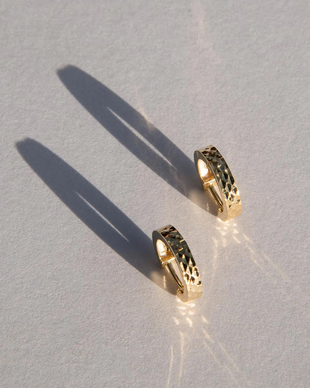 Hammered Hoop Earrings - Image 3