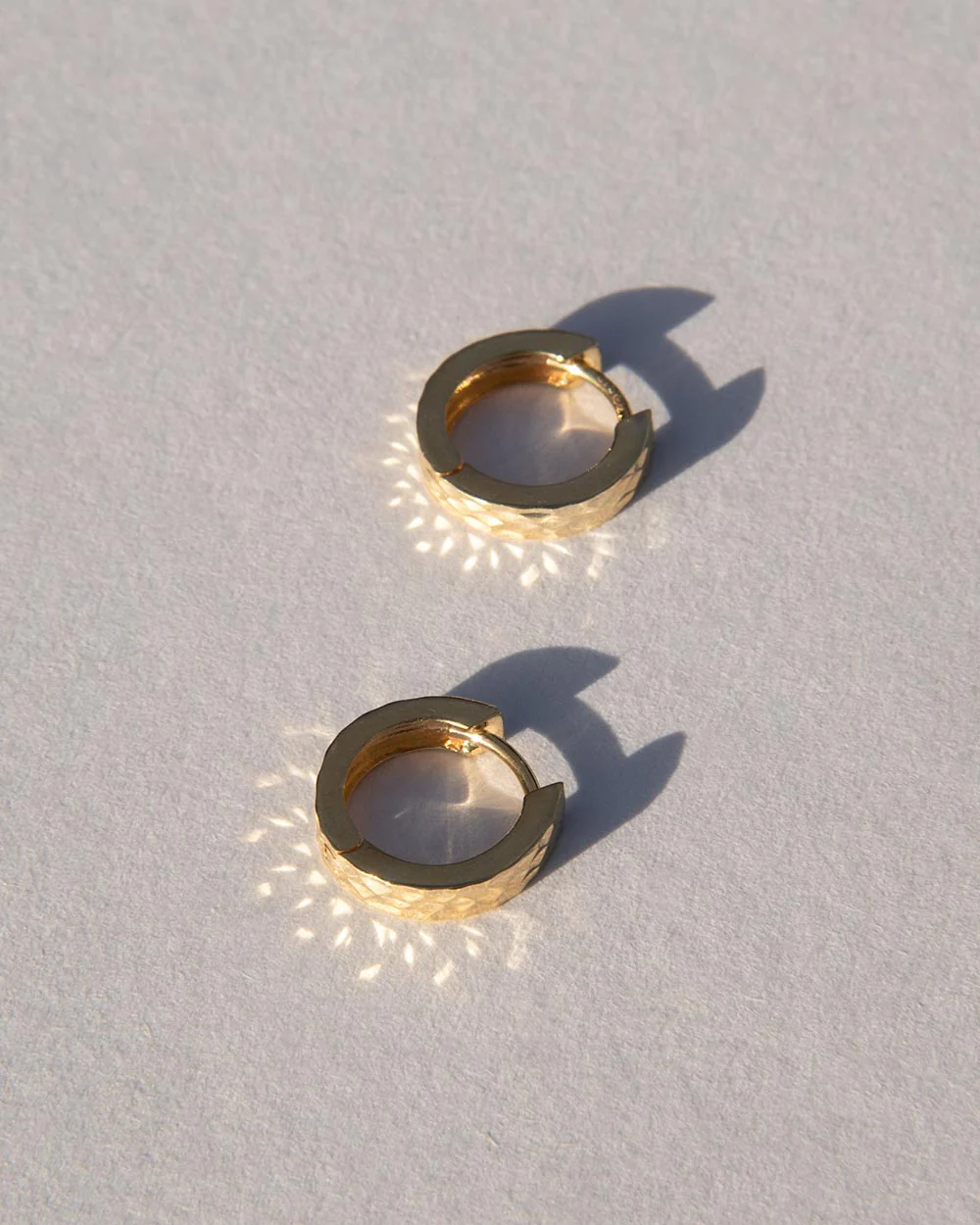 Hammered Hoop Earrings - Image 5