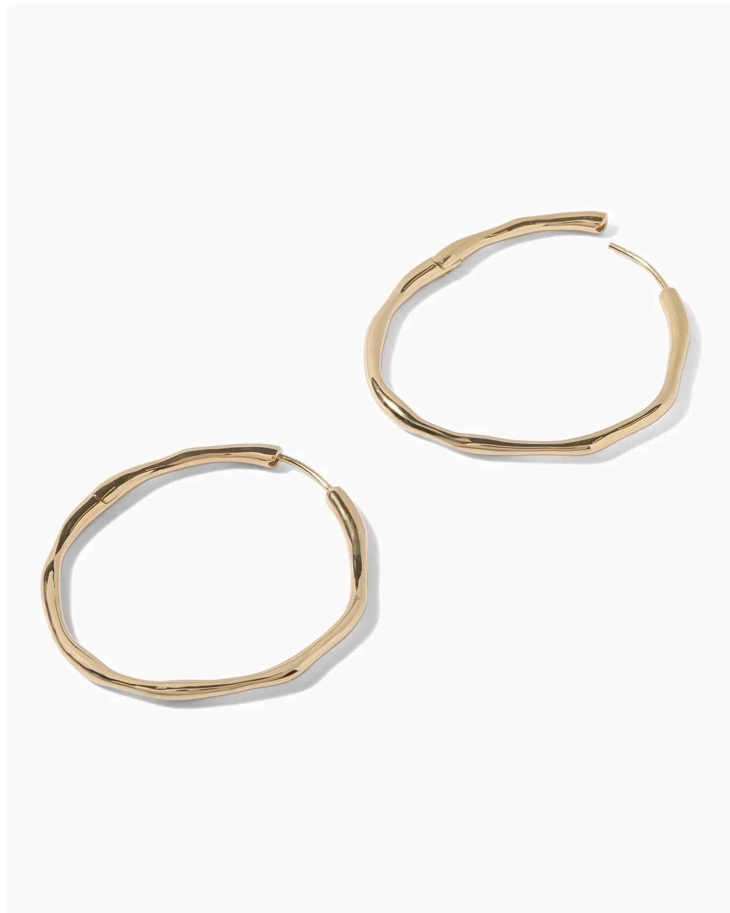 Large Organic Hoop Earrings - Image 4