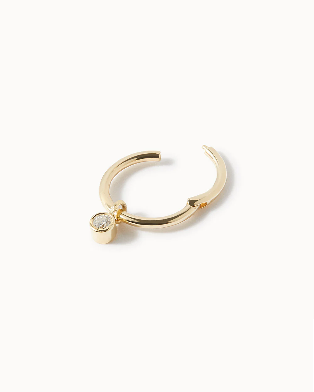 Solid Gold Diamond Cartilage Hoop - Image 3