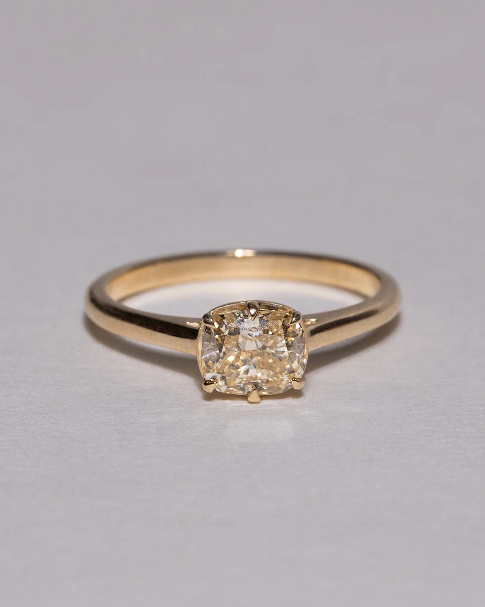 Lucia 1ct Lab Grown Yellow Diamond Ring - Image 4