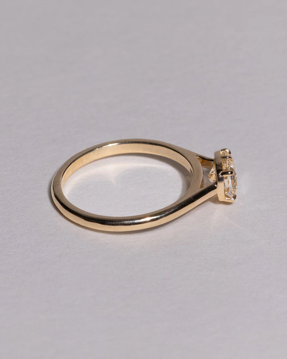 Lucia 1ct Lab Grown Yellow Diamond Ring - Image 5