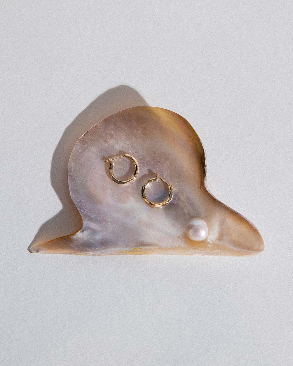 Solid Gold Lava Hoop Earrings - Image 3