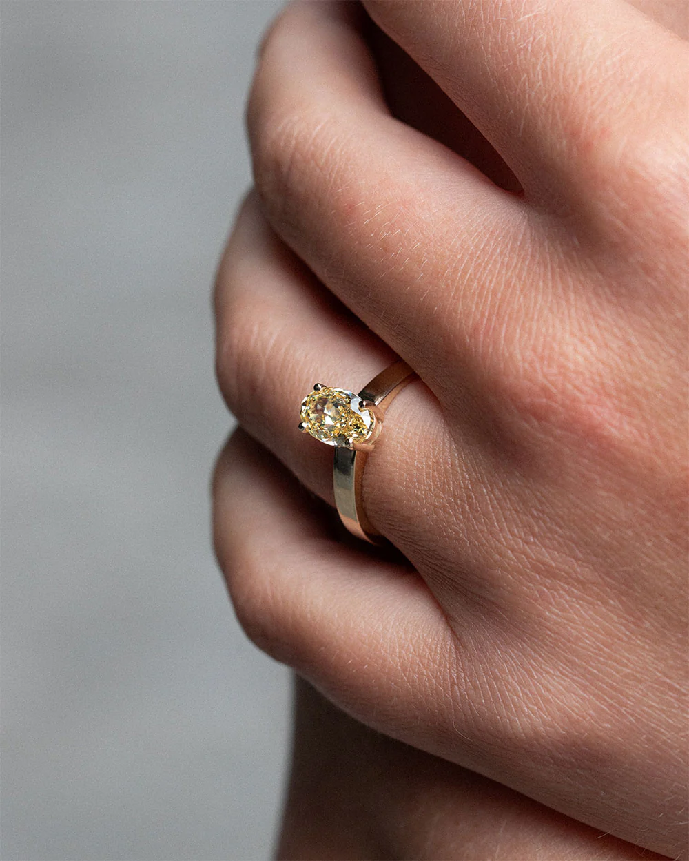 Mallory 1.59ct Lab Grown Yellow Diamond Ring - Image 3