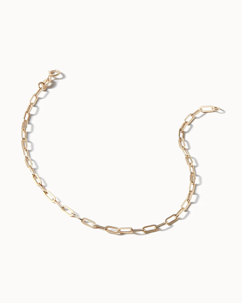 Solid Gold Paper Chain Bracelet - Image 3