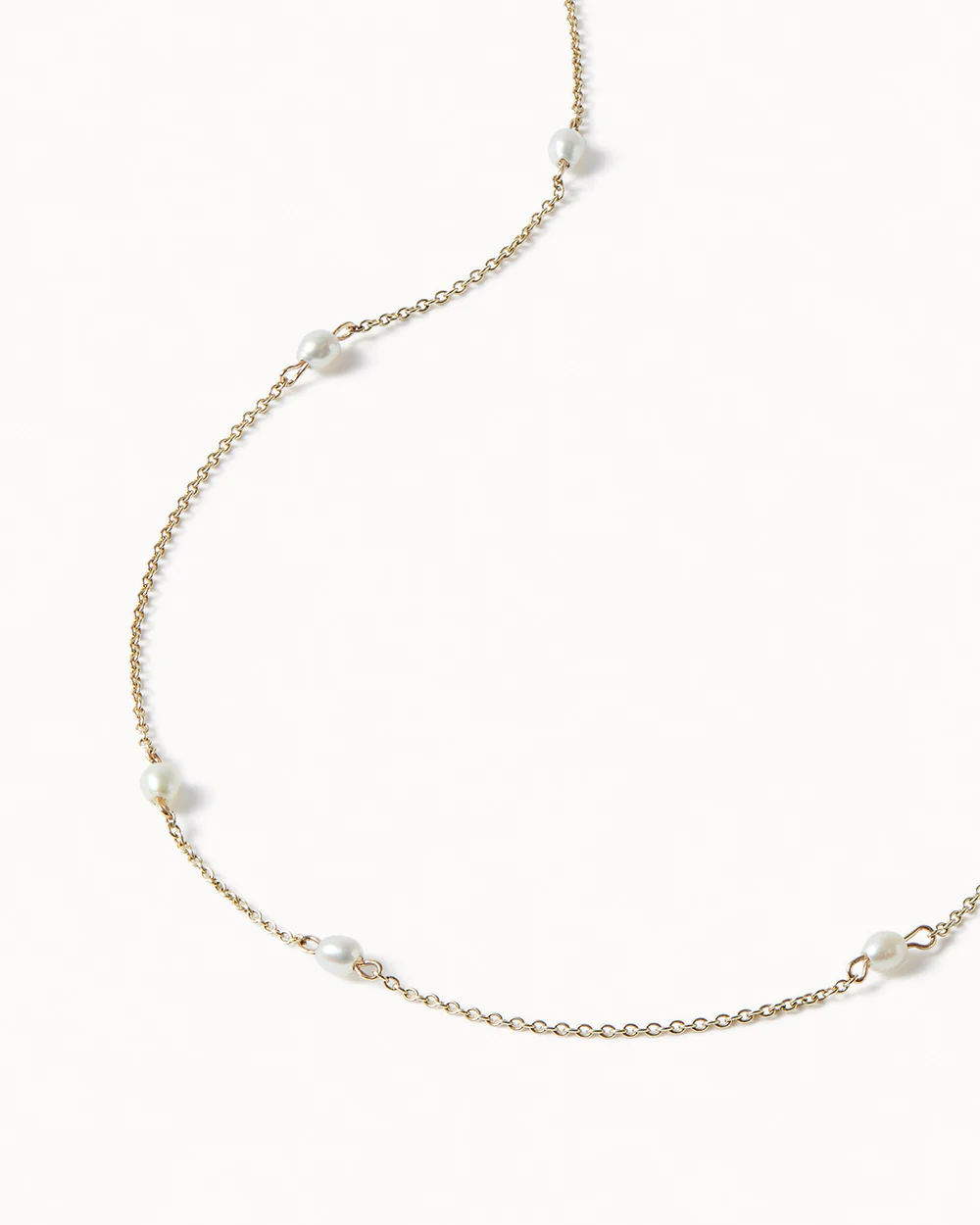 Solid Gold Pearl Choker Necklace - Image 3