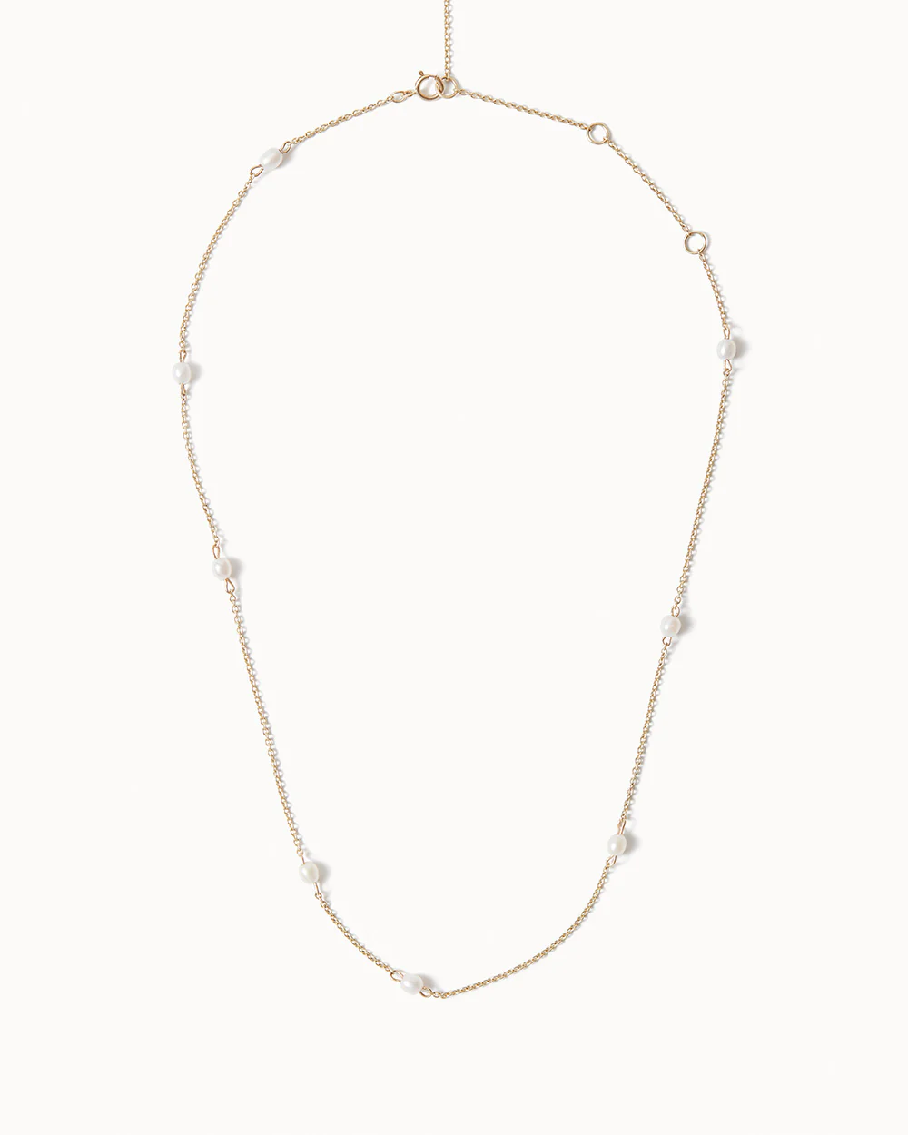 Solid Gold Pearl Choker Necklace - Image 4