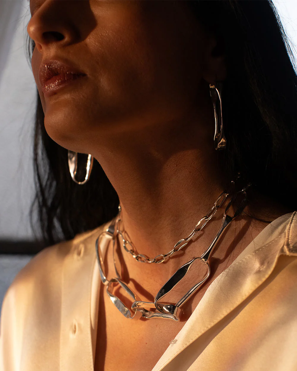 Link Hoop Earrings - Image 3